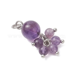 7Pcs 7 Styles Natural Green Aventurine & Carnelian & Amethyst & Lava Rock & Lapis Lazuli & Rose Quartz & Quartz Crystal Pendants&nbsp;PALLOY-JF05155