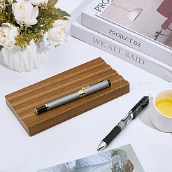 4-slot Wooden Slotted Display Stands for Pens&nbsp;ODIS-WH0043-177