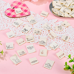 90Pcs 9 Styles Cotton Sewing Label&nbsp;FIND-CW0001-26