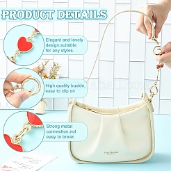 2Pcs 2 Styles Alloy Enamel Heart Butterfly Link Chain Bag Extender Chains&nbsp;FIND-YW0008-10A
