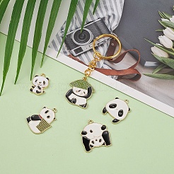 DIY Panda Pendant Keychain Making Kits&nbsp;DIY-YW0004-20