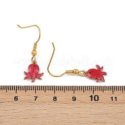 Ocean Series 304 Stainless Steel Enamel Dangle Earrings&nbsp;EJEW-K017-01D-G