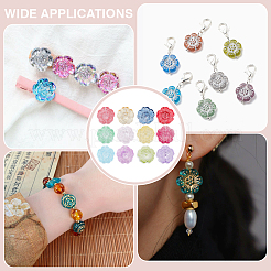 180Pcs 12 Colors  Transparent Glass Beads&nbsp;DGLA-ME0001-01