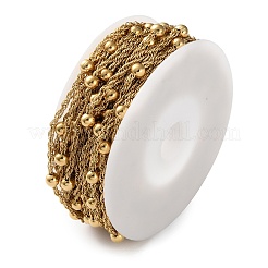 304 Stainless Steel Chains with Beads&nbsp;CHS-F020-12G