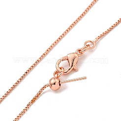 Brass Box Chain Necklaces for Women&nbsp;NJEW-G084-09RG
