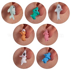 7Pair 7 Style Cute Animal Resin Stud Earrings&nbsp;EJEW-SZ0001-59