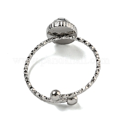 Oval 304 Stainless Steel Open Cuff Rings&nbsp;STAS-Z060-10P