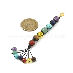 Chakra Gemstone Pendant Decorations&nbsp;HJEW-TA00078-01