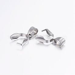 Tarnish Resistant 304 Stainless Steel Pendant Pinch Bails&nbsp;STAS-E127-10P