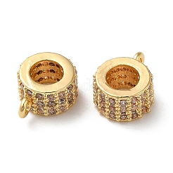 Brass Micro Pave Cubic Zirconia Tube Bails&nbsp;KK-P239-28G
