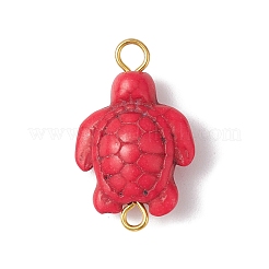 Synthetic Turquoise Dyed Connector Charms&nbsp;PALLOY-JF02351-02