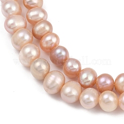 Natural Cultured Freshwater Pearl Beads Strands&nbsp;PEAR-I007-07X-13B