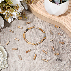 1 Strand Natural Picture Jasper Column Beads Strands&nbsp;G-PA0002-28