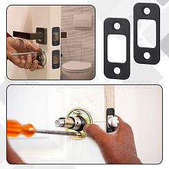 Stainless Steel Door Repair Strike Plate&nbsp;AJEW-WH0752-450EB