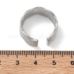 304 Stainless Steel Cuff Open Rings for Women&nbsp;RJEW-L341-03A-P