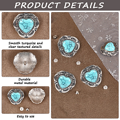 8 Bags Alloy Decorative Rivets&nbsp;BUTT-CP0001-21