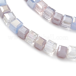 Gradient Color Electroplate Glass Bead Strands&nbsp;GLAA-E042-05D