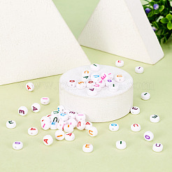 500Pcs 5 Style Initial Acrylic Beads&nbsp;OACR-TA0001-27