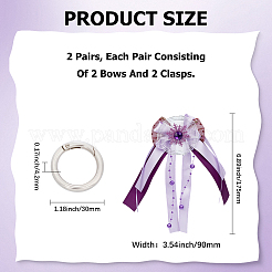 Alloy & Ribbon Ornament Accessories Shoe Charms&nbsp;DIY-CY0002-96B