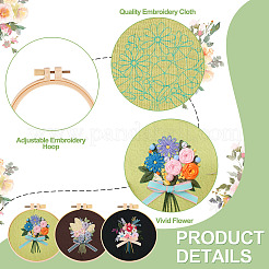 DIY Bouquet Pattern 3D Embroidery Starter Kits&nbsp;DIY-TA0006-26
