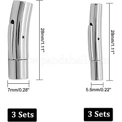 Tube 304 Stainless Steel Bayonet Clasps&nbsp;STAS-UN0008-38P