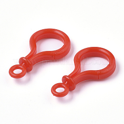 Opaque Solid Color Bulb Shaped Plastic Push Gate Snap Keychain Clasp Findings&nbsp;LS-KY-T021-01I