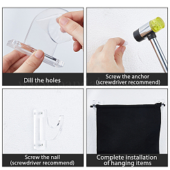 Acrylic Wall Mounted Sword Holder Display&nbsp;AJEW-WH0459-27