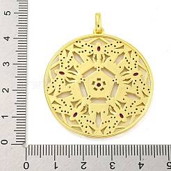 Real 18K Gold Plated Brass Micro Pave Cubic Zirconia Pendants&nbsp;KK-R159-41G
