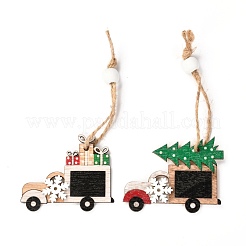 Christmas Theme Wood Big Pendant Decorations&nbsp;HJEW-F011-03