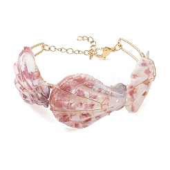 Natural Scallop Shell Bangles for Women&nbsp;BJEW-TA00748