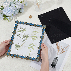 Rectangle Zinc Alloy Enamel Photo Frame Stand&nbsp;AJEW-WH0794-87C