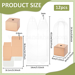 12Pcs Plastic & Paper Single Flower Storage Boxes&nbsp;CON-BC0007-98