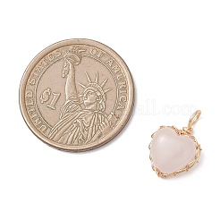 Natural Rose Quartz Pendants&nbsp;PALLOY-JF04775-01