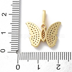 Brass Micro Pave Clear Cubic Zirconia Pendants&nbsp;X-KK-L227-007G