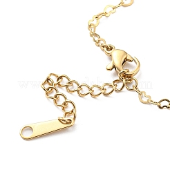 304 Stainless Steel Heart Link Chain Bracelet for Women&nbsp;BJEW-B064-07G