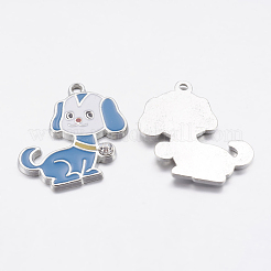 Alloy Enamel Puppy Pendants&nbsp;X-ENAM-P036-M