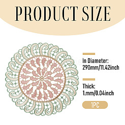 Polyester Lace Table Mat&nbsp;AJEW-TADJ0001-21D