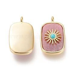 Natural & Synthetic Gemstone/Shell Pendants&nbsp;KK-P184-01
