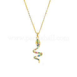 Stainless Steel Pave Cubic Zirconia Snake Pendant Necklaces for Women Party Casual Jewelry&nbsp;PM4077