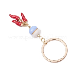 Porcelain & Alloy Enamel Keychain&nbsp;KEYC-JKC01156-02