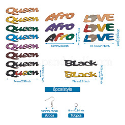 DIY Word Style Earring Making Kits&nbsp;DIY-TA0008-61