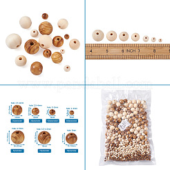Unfinished Natural Wood Beads&nbsp;WOOD-TA0002-41-LF