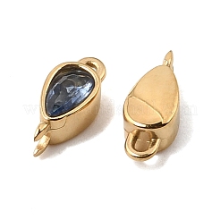 12 Colors 304 Stainless Steel Pave Cubic Zirconia Geometric Connector Charms&nbsp;SA-CBAFEA1-01A-G