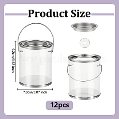 Clear Plastic Party Favor Cans&nbsp;CON-WH0086-220