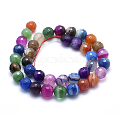 Natural Striped Agate/Banded Agate Beads&nbsp;G-J371-06-8mm