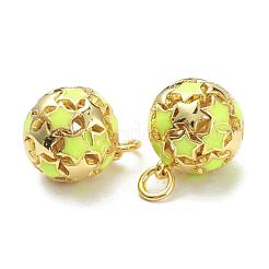 Brass Enamel Charms&nbsp;KK-A153-02G-J