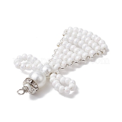 Baking Glass Pearl & Seed Beads Pendants&nbsp;PALLOY-MZ00368-02