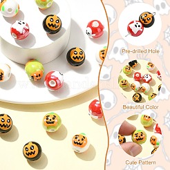 16 Pcs 4 Styles Halloween Theme DIY Beads Findings Kits&nbsp;DIY-CJ0003-11