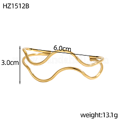 Stainless Steel Cuff Bangles&nbsp;STAS-OY011-41G