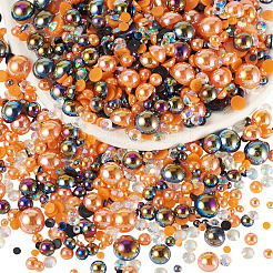 Half Round ABS Plastic Cabochons&nbsp;FIND-TAC0038-08B